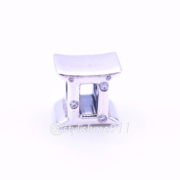 Authentic PANDORA Sparkling Gemini Zodiac Sign Charm - 798428C01 - Picture 8 of 9